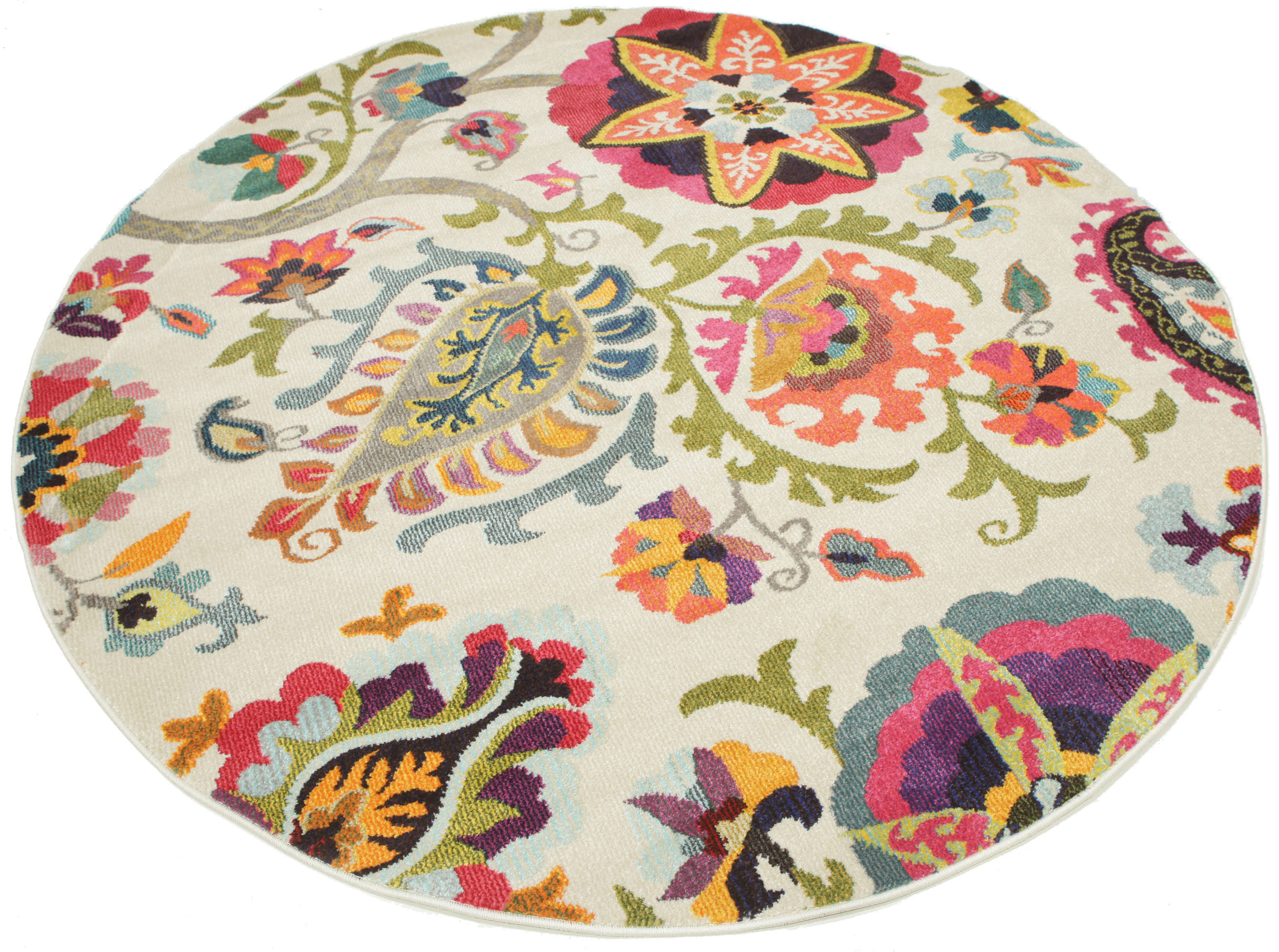Allegra - Multicolor, Rond Ø 200 cm Vloerkleed - Rugvista
