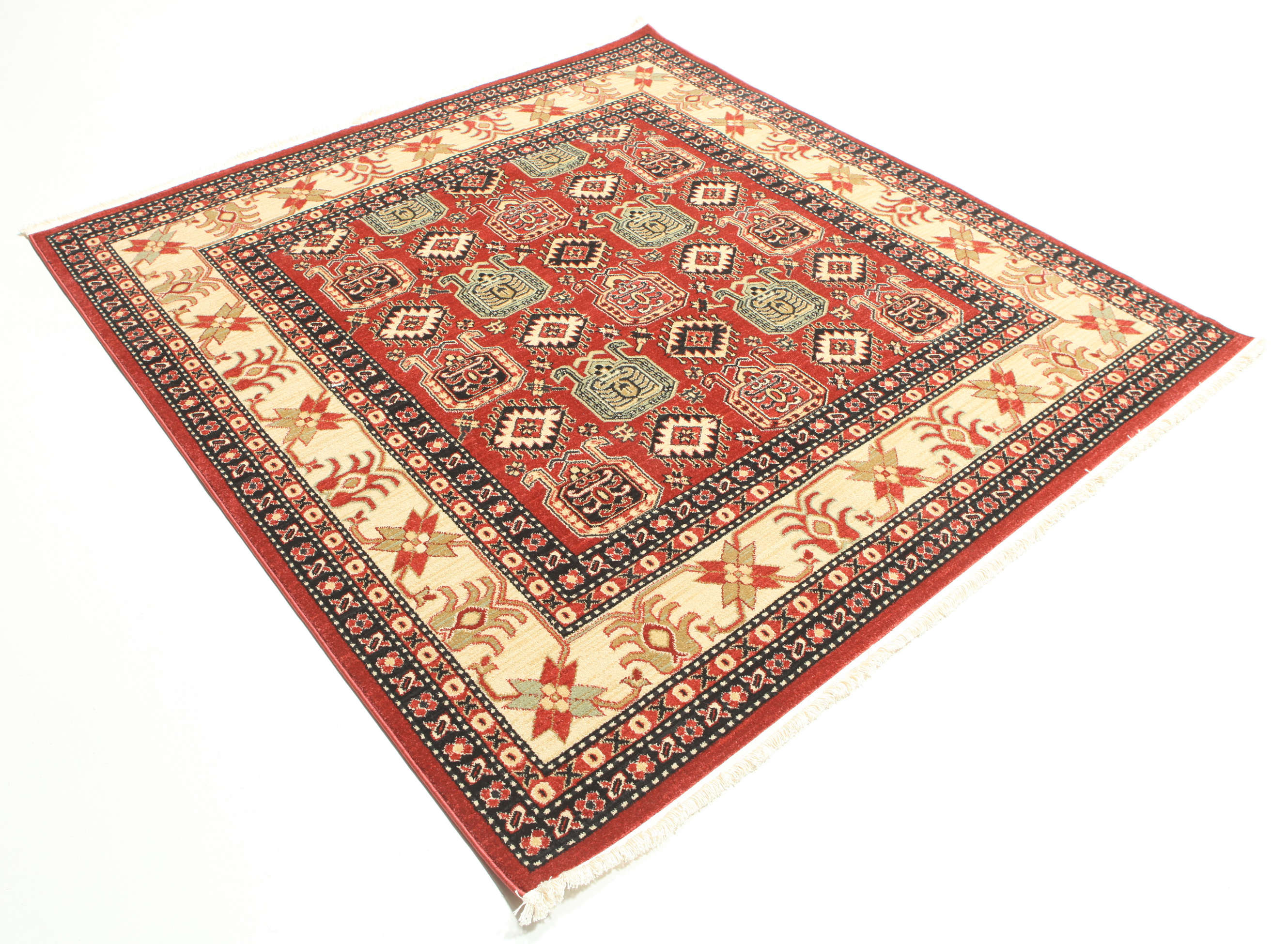 
    Kazak Simav - Red / Beige - 200 x 200 cm
  