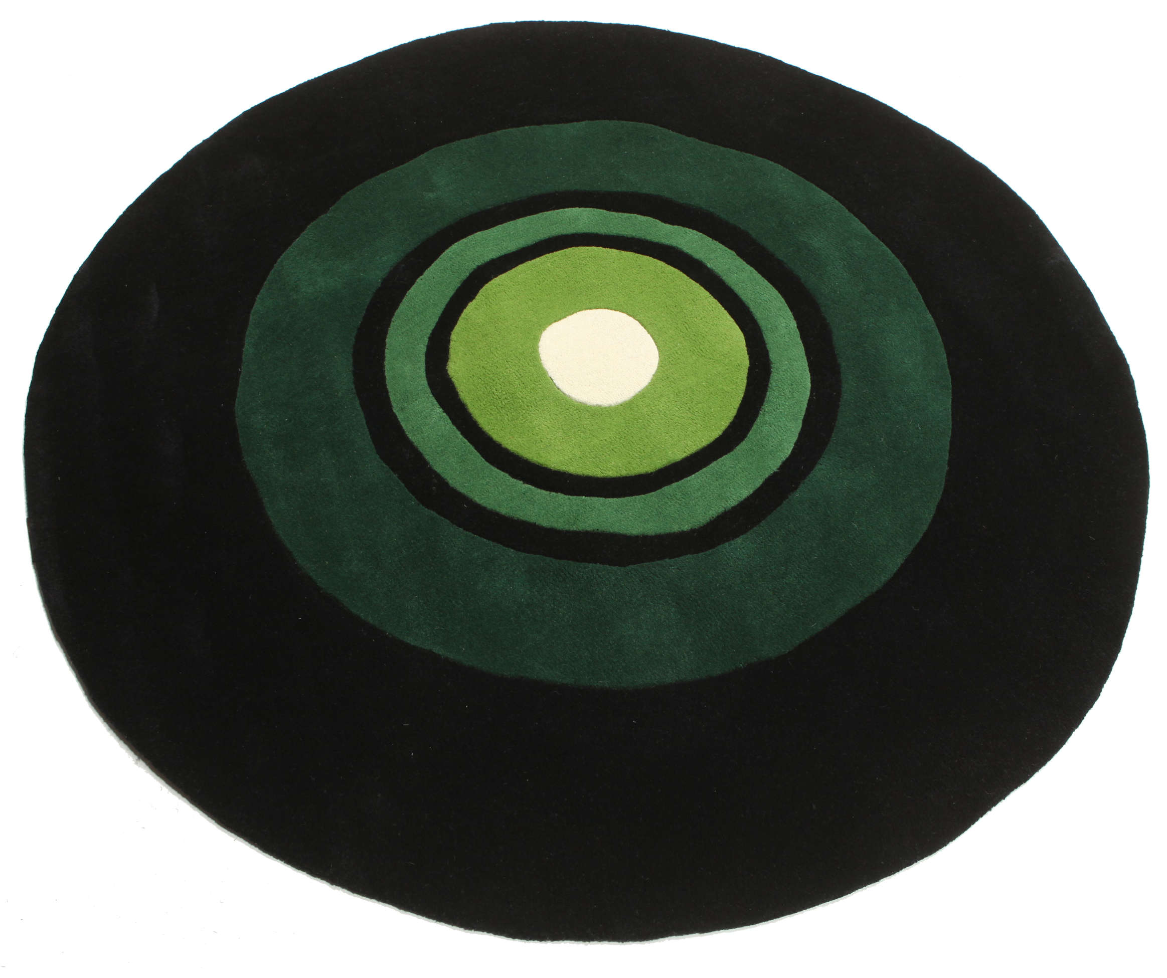 
    Schallplatte Handtufted - Black / Green - Ø 150 cm
  