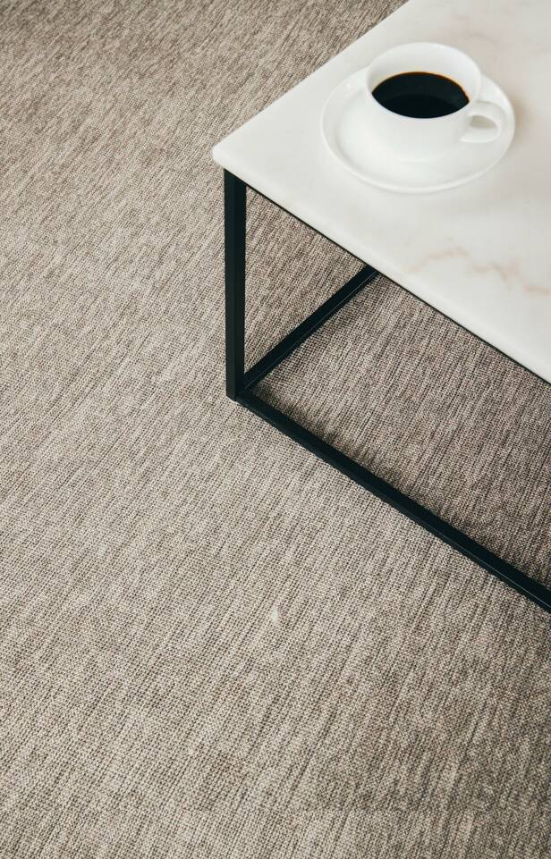 Black / grey  test machinemade pp (kardesler) -  Carpet in a living room.