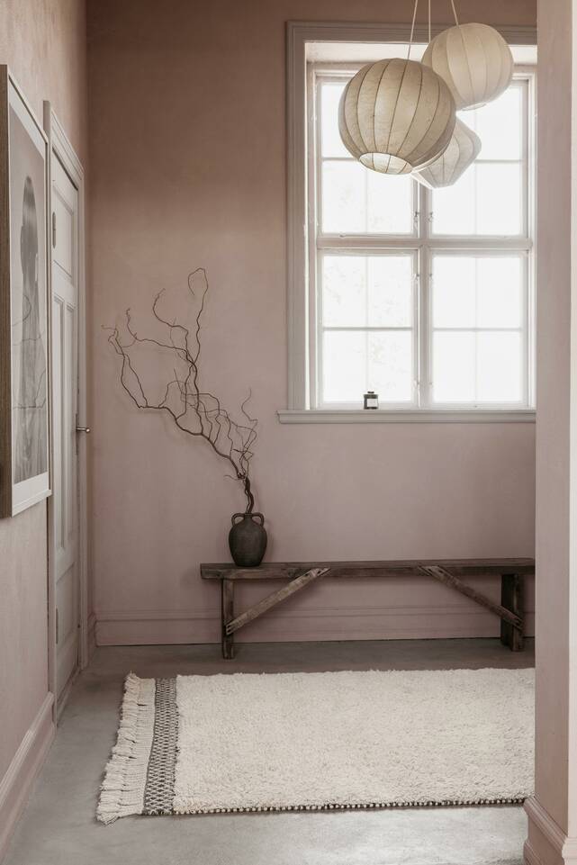 Bílý, , berber shaggy koberec v obývací pokoj.