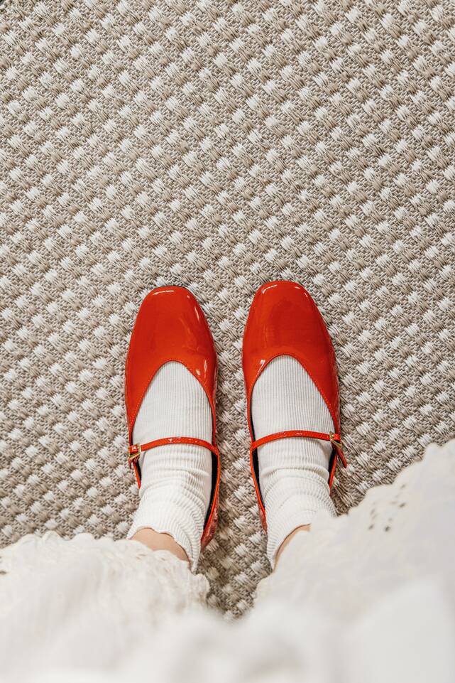 White runner plastic -  Carpet in a hallway.