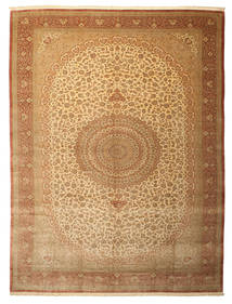  386X600 Ghom Seide Signatur: Shirazi Teppich Persien/Iran