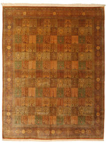 297X387 絨毯 オリエンタル クム シルク 署名: クム Babai 大きな (絹, ペルシャ/イラン)