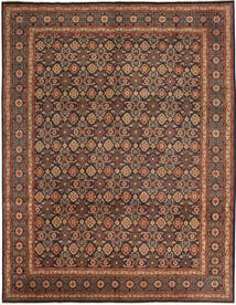 Tabriz 50 Raj Vloerkleed 306X390 Bruin/Zwart Groot Perzië/Iran Carpetvista