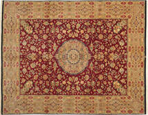 304X411 Tappeto Tabriz 50 Raj Con Seta Orientale Arancione/Marrone Grandi (Persia/Iran) Carpetvista
