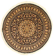 絨毯 ペルシャ クム シルク 署名: クム Mousavi Ø 150 ラウンド (絹, ペルシャ/イラン)