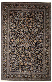 Dywan Orientalny Keszan Fine Sygnowany: Parvari 400X615 Brunatny/Ciemnoczerwony Duży (Wełna, Persja/Iran)
