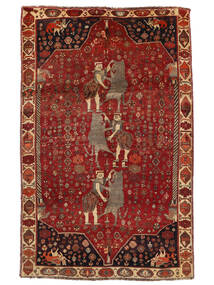  Orientalsk Ghashghai Tæppe 182X282 Mørkerød/Brun Uld, Persien/Iran Carpetvista