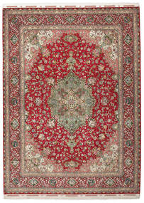 297X403 絨毯 オリエンタル タブリーズ 70 Raj 絹の縦糸 署名: Gharebaghi 大きな (ウール, ペルシャ/イラン)