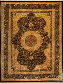 絨毯 クム シルク 署名: Razavi 340X436 大きな (絹, ペルシャ/イラン)