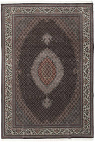  Tabriz 50 Raj With Silk Rug 202X304 Persian Wool Dark Grey/Brown Carpetvista