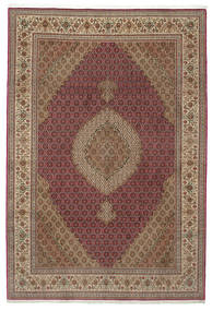 Tabriz 50 Raj With Silk Rug 200X308 Brown/Orange Wool, Persia/Iran Carpetvista