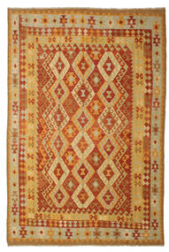  Orientalischer Kelim Afghan Old Stil Teppich 197X293 Wolle, Afghanistan Carpetvista