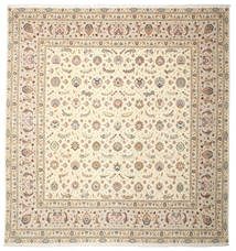 Täbriz 60 Raj Seidenkette Teppich 400X418 Quadratisch Großer Wolle, Persien/Iran
