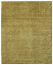  200X250 Einfarbig Handloom Teppich - Olivegrün Wolle