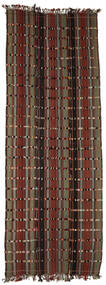 161X433 絨毯 オリエンタル キリム Konya Cicim 廊下 カーペット ブラック/茶色 (ウール, トルコ) Carpetvista