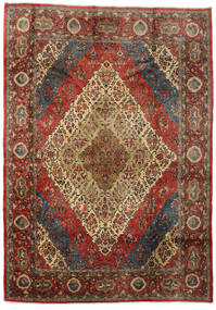 Oosters Sarough Vloerkleed 274X383 Bruin/Rood Groot Wol, Perzië/Iran Carpetvista