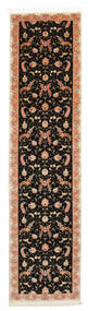  Persian Tabriz 50 Raj With Silk Rug 79X316 Runner
 (Wool, Persia/Iran)