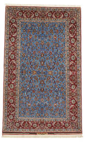  Orientalischer Isfahan Seidenkette Teppich 138X227 Wolle, Persien/Iran