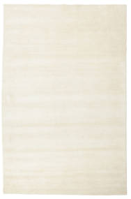  200X300 単色 ハンドルーム 絨毯 - アイボリーホワイト ウール
