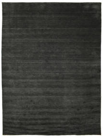 300X400 単色 大 ハンドルーム 絨毯 - ブラック/グレー ウール