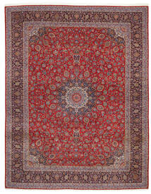 394X504 Tapis Kashan Fine Avec Soie D'orient Grand (Perse/Iran)