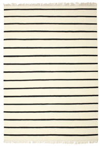  ウール 絨毯 220X320 Dorri Stripe ホワイト/ブラック