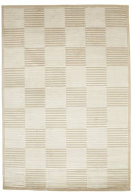  Wool Rug 170X240 Pacific Line Square White/Beige