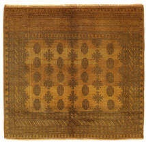  139X148 Small Afghan Natural Rug Wool, Carpetvista