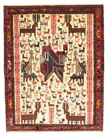 100X130 Afshar Rug Oriental (Wool, Persia/Iran) Carpetvista