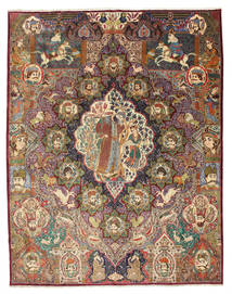 Kashmar Fine Pictorial Signed: Ghorbazade Rug 306X393 Large Wool, Persia/Iran Carpetvista
