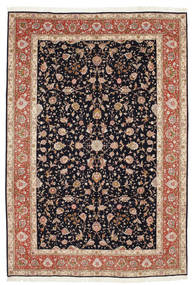  Tabriz 50 Raj With Silk Rug 207X306 Persian Wool Dark Pink/Orange Carpetvista