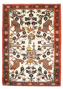  Persischer Saveh Figurativ Teppich 110X155 (Wolle, Persien/Iran)
