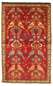  Qashqai Pictorial Rug 100X163 Persian Wool Small Carpetvista