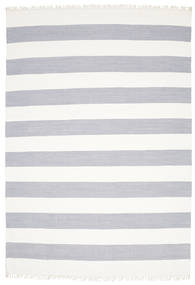  250X350 Cotton Stripe Grau/Naturweiß Groß Teppich
