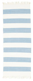  60X165 Cotton Stripe Blu Chiaro Piccolo Tappeto