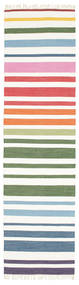 Kjøkken Teppe Rainbow Stripe 80X300 Bomull Moderne Stripet Flerfarget