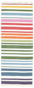  80X200 Stribet Lille Rainbow Stripe Tæppe - Multicolor Bomuld