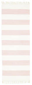 Cotton Stripe 60X165 Malý Růžová Pruhovaný Běhoun Bavlněný Koberec