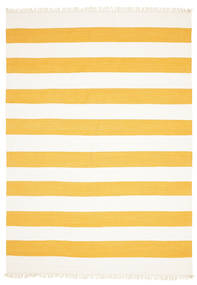 Cotton Stripe 250X300 大 オレンジ ストライプ 綿 ラグ 絨毯