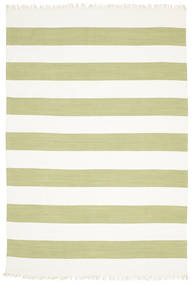 Cotton Stripe 220X320 Olivengrønn Stripet Bomullsteppe
