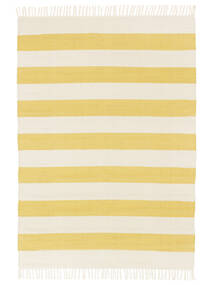 160X230 Cotton Stripe Keltainen Matto