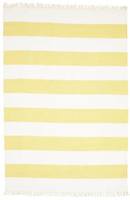  160X230 Cotton Stripe Geel Vloerkleed