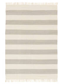  160X230 Cotton Stripe Grijs/Gebroken Wit Vloerkleed