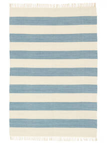  160X230 Stripet Cotton Stripe Teppe - Lys Blå Bomull