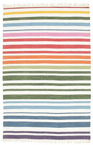 Rainbow Stripe 140X200 小 マルチカラー ストライプ 綿 ラグ 絨毯