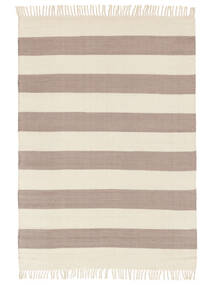 Cotton Stripe 140X200 小 茶色 ストライプ 綿 ラグ 絨毯