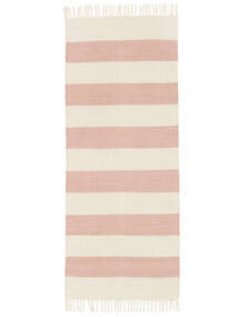  80X200 Paski Mały Cotton Stripe Dywan - Różowy Bawełna