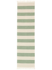  80X300 Striped Small Cotton Stripe Rug - Mint Green Cotton, 
